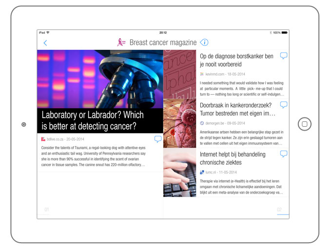 BuzzTalk Reader on the iPad